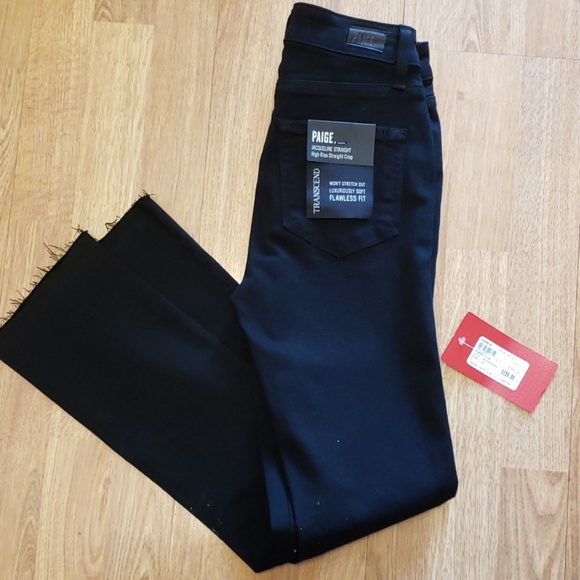 PAIGE Denim - NWT black Paige Jacqueline High Rise Straight crop